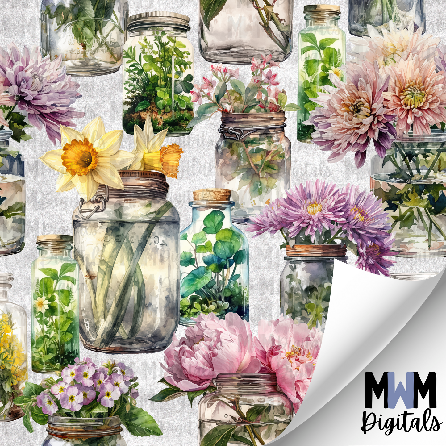 Floral Jars Seamless File