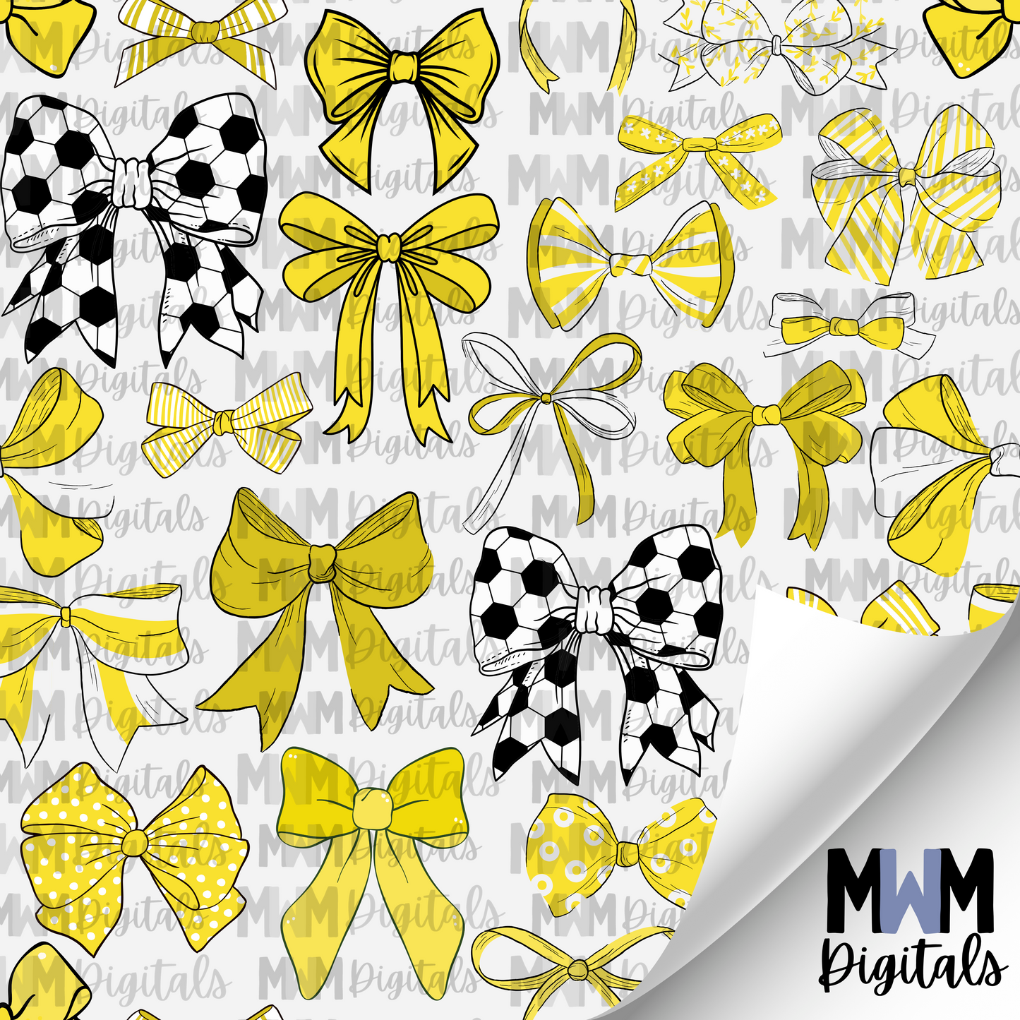 Soccer Hairbow Seamless File