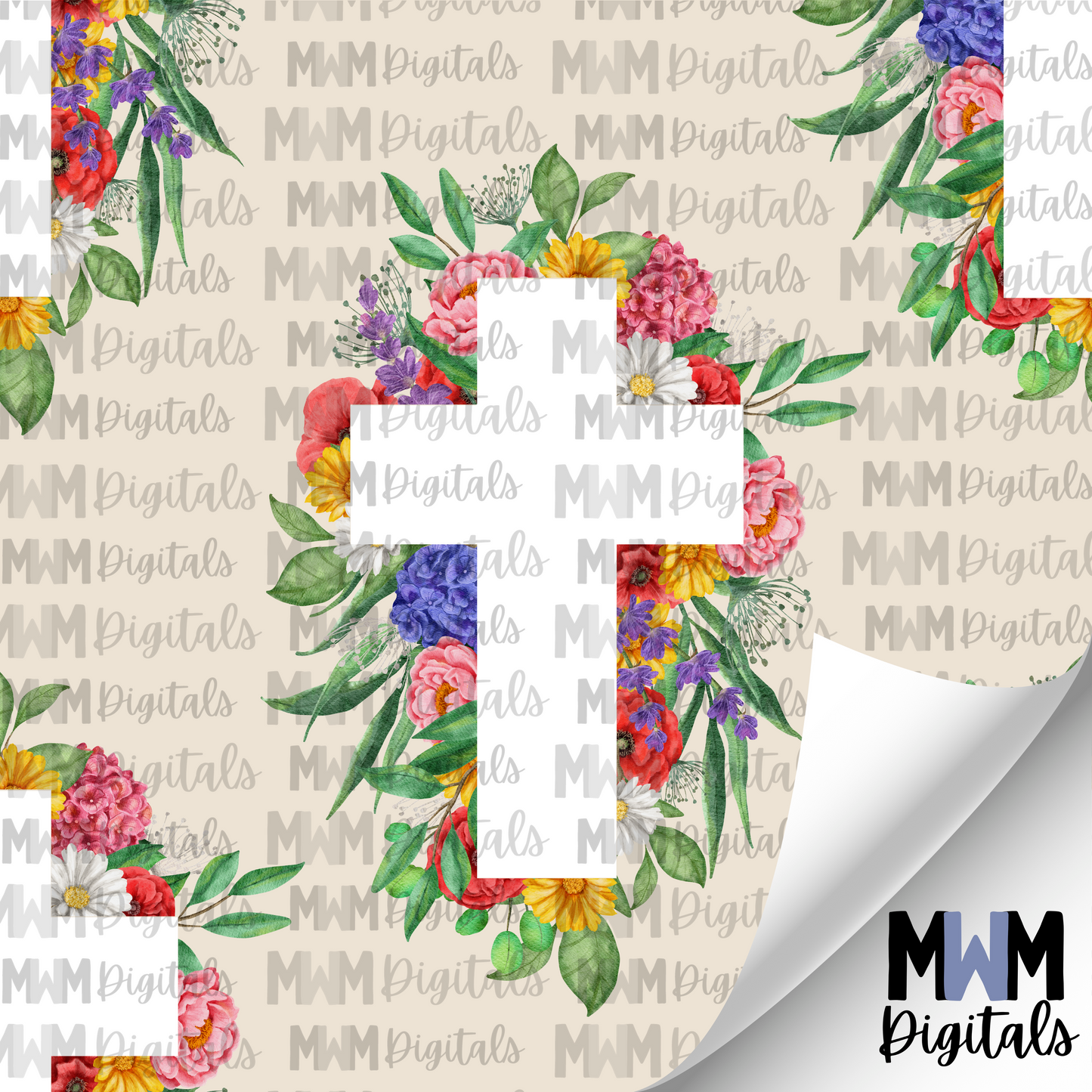 Floral Cross Seamless File