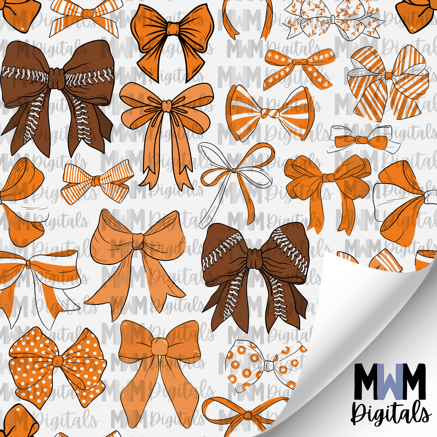 Football Hairbow Seamless File