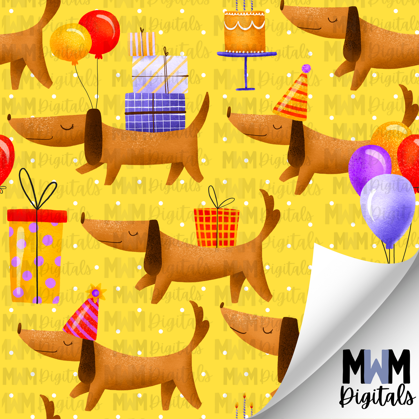 Birthday Animals Seamless File