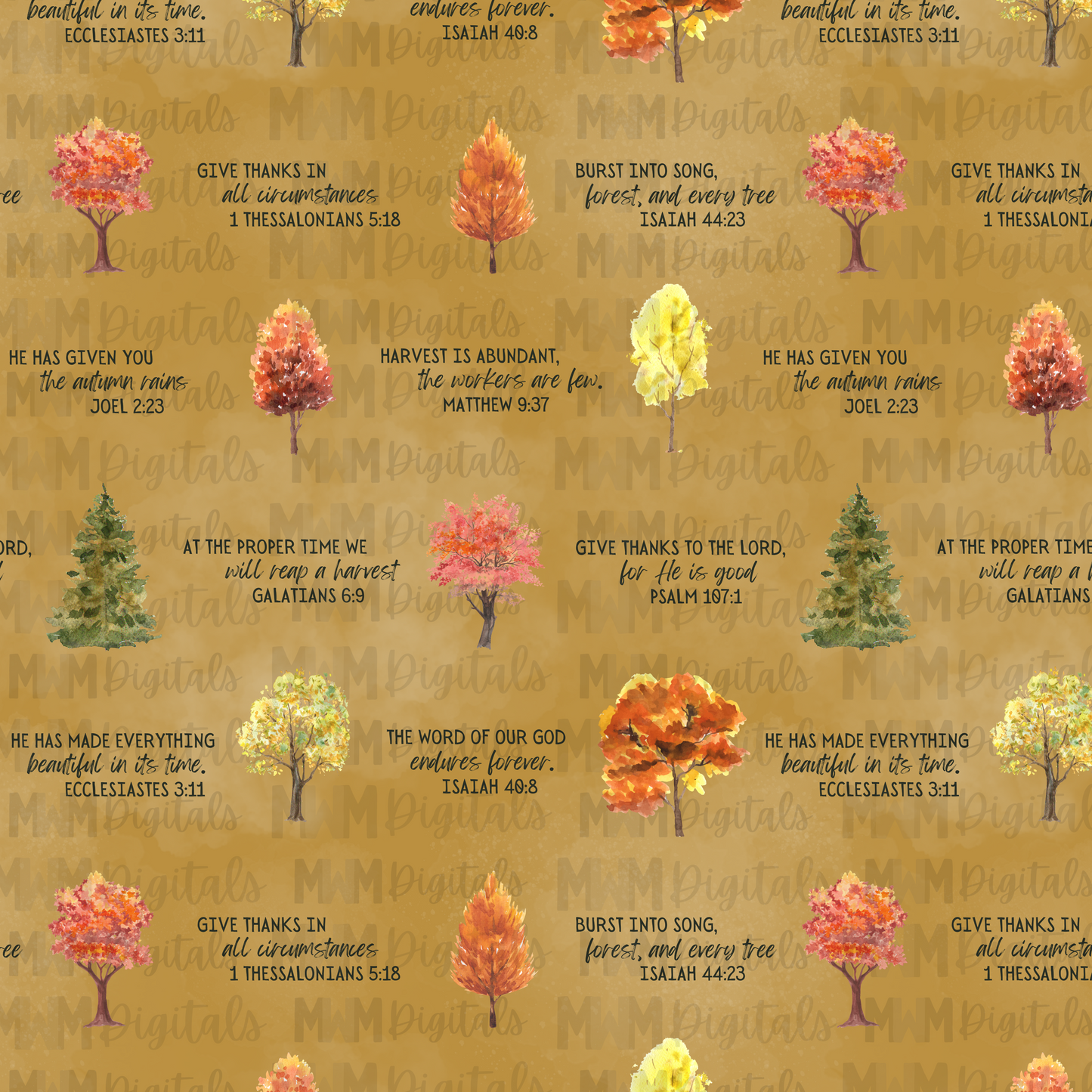 Autumn Bible Verse Seamless File