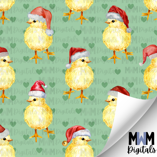 Christmas Chicks Seamless File