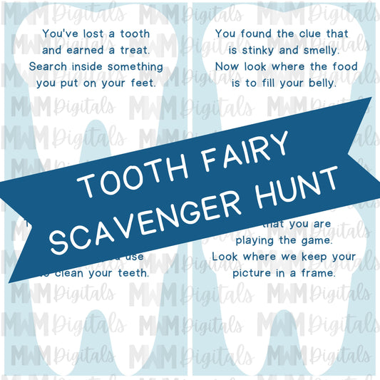 Tooth Fairy Scavenger Hunt PDF File