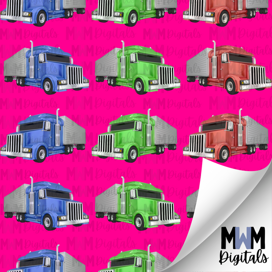 Trucker Big Rig Seamless File