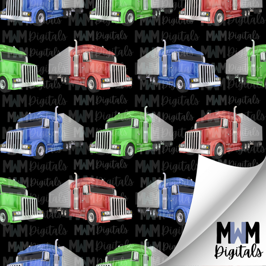 Trucker Big Rig Seamless File