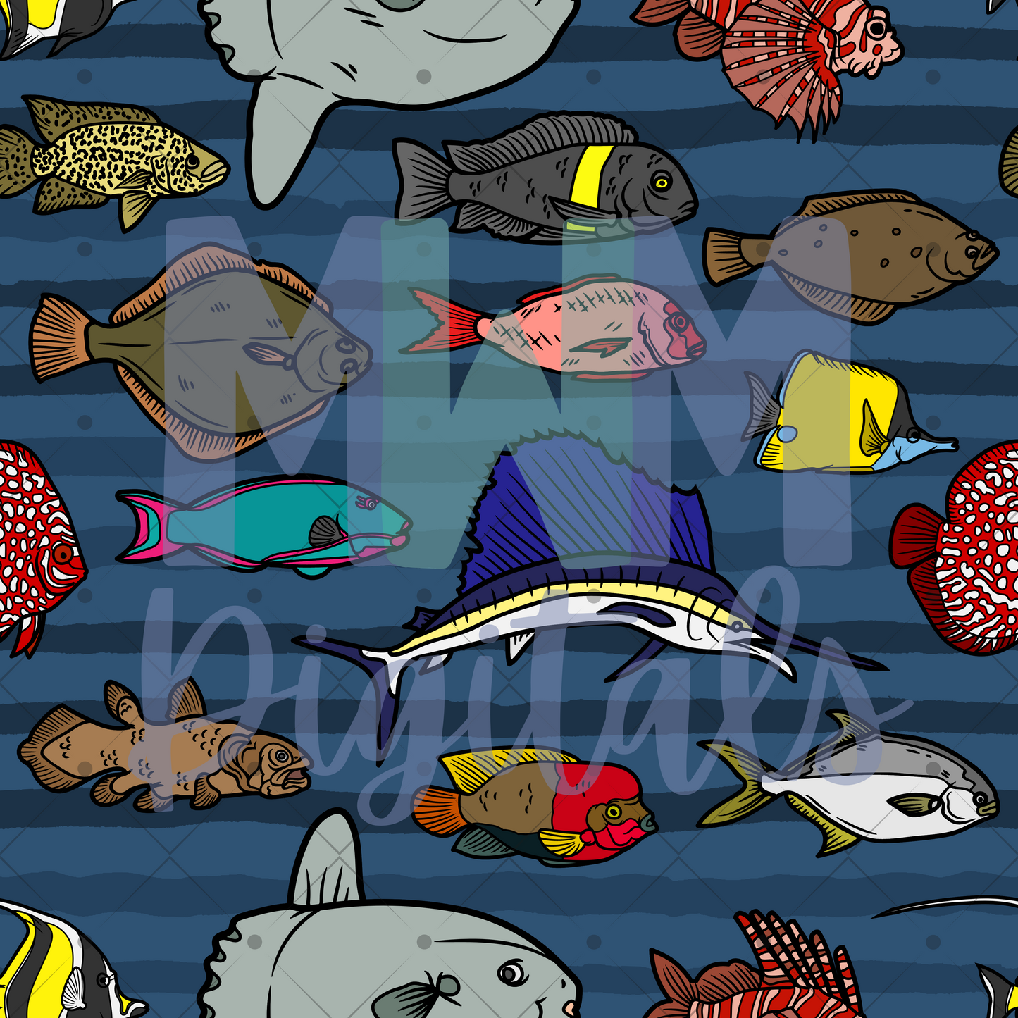 Saltwater Fish Seamless File