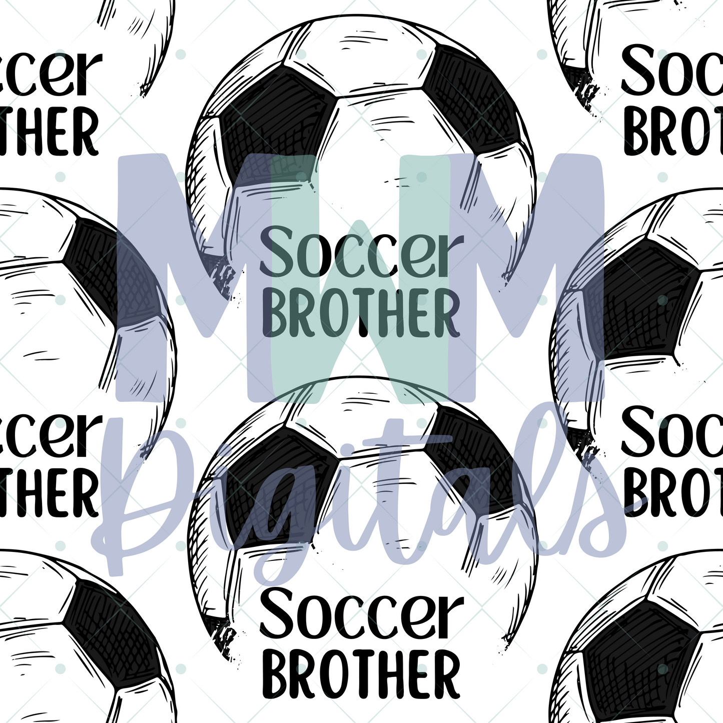 Soccer Sister/Brother Seamless File