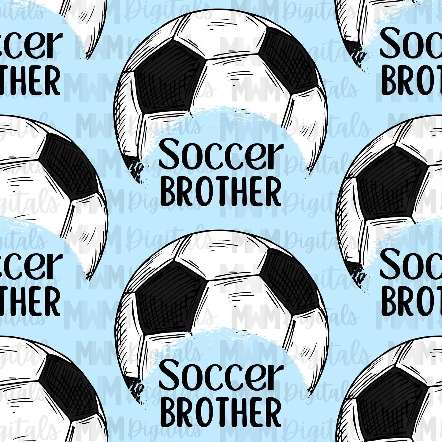 Soccer Sister/Brother Seamless File