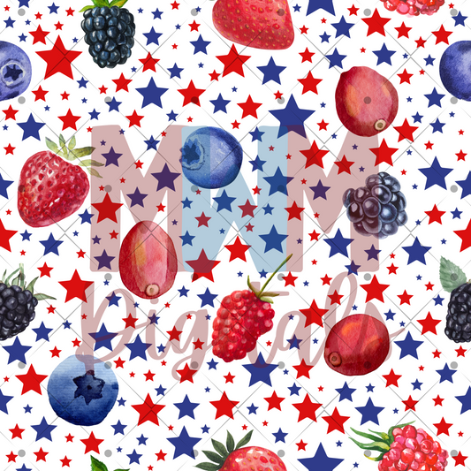 Patriotic Berries Seamless File
