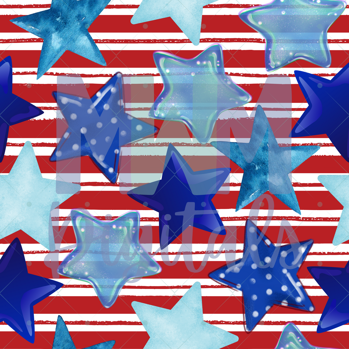 Patriotic Stars Seamless File