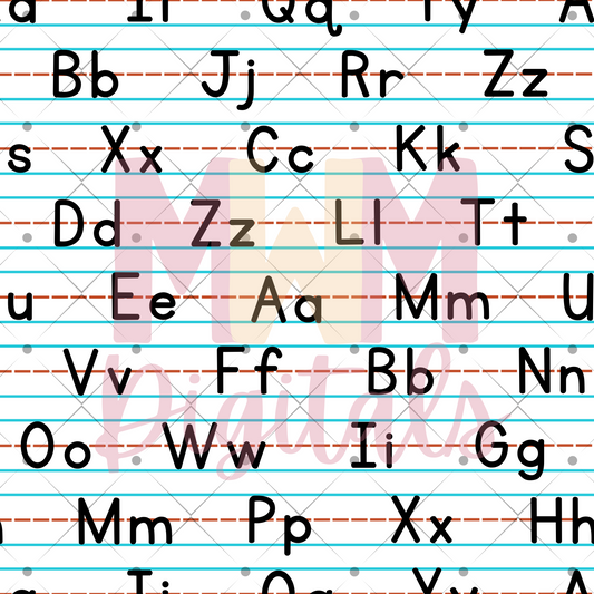 Alphabet Paper Seamless File