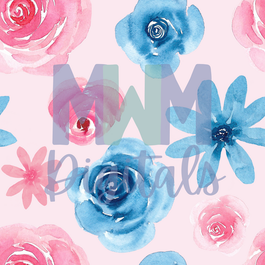 Simple Spring Floral Pink Seamless File