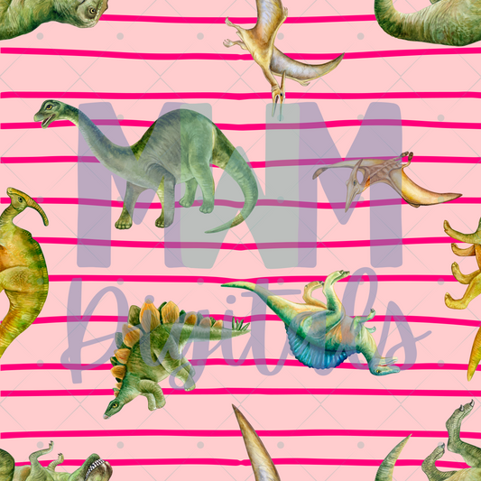 Dinosaurs Pink Seamless File