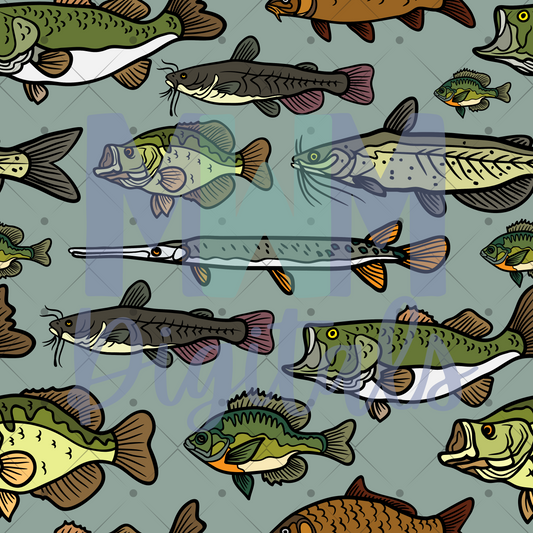 Freshwater Fish Seamless File