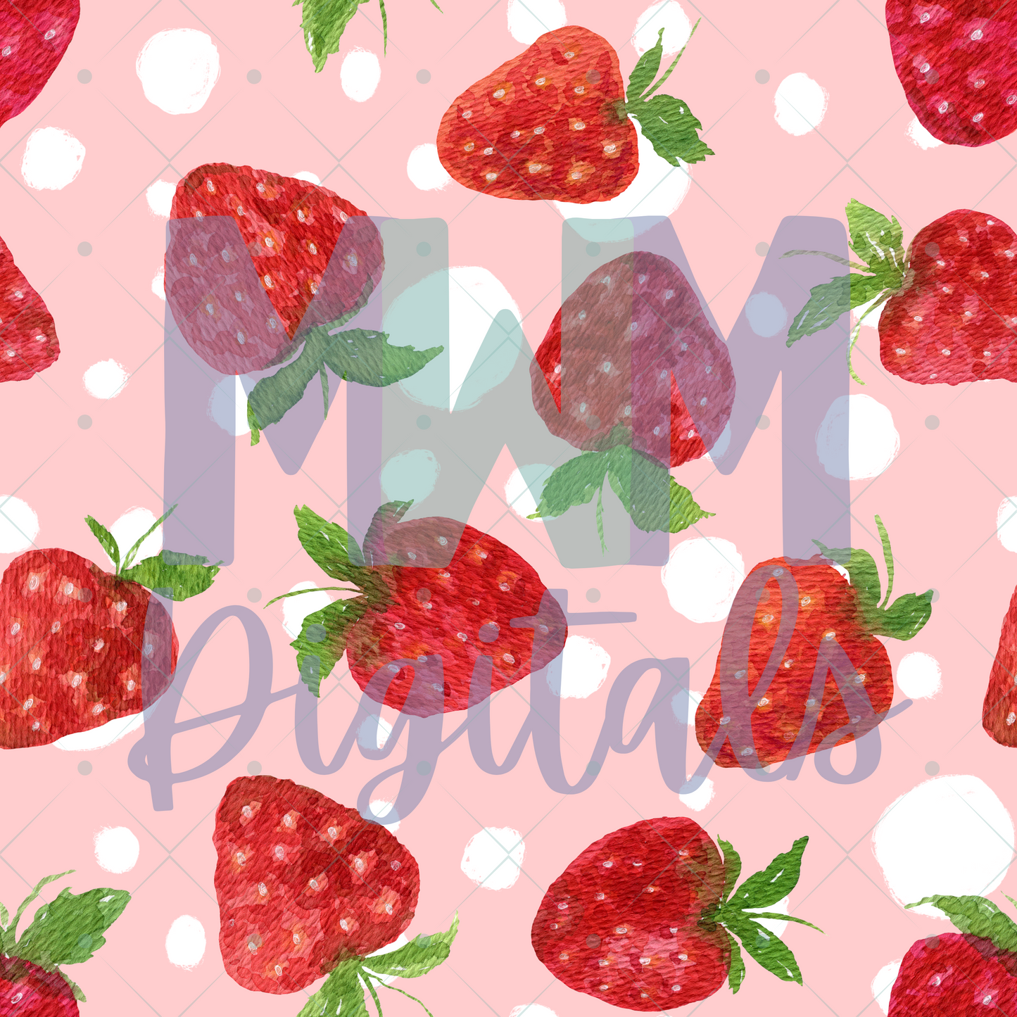 Strawberry Pink Dots Seamless File